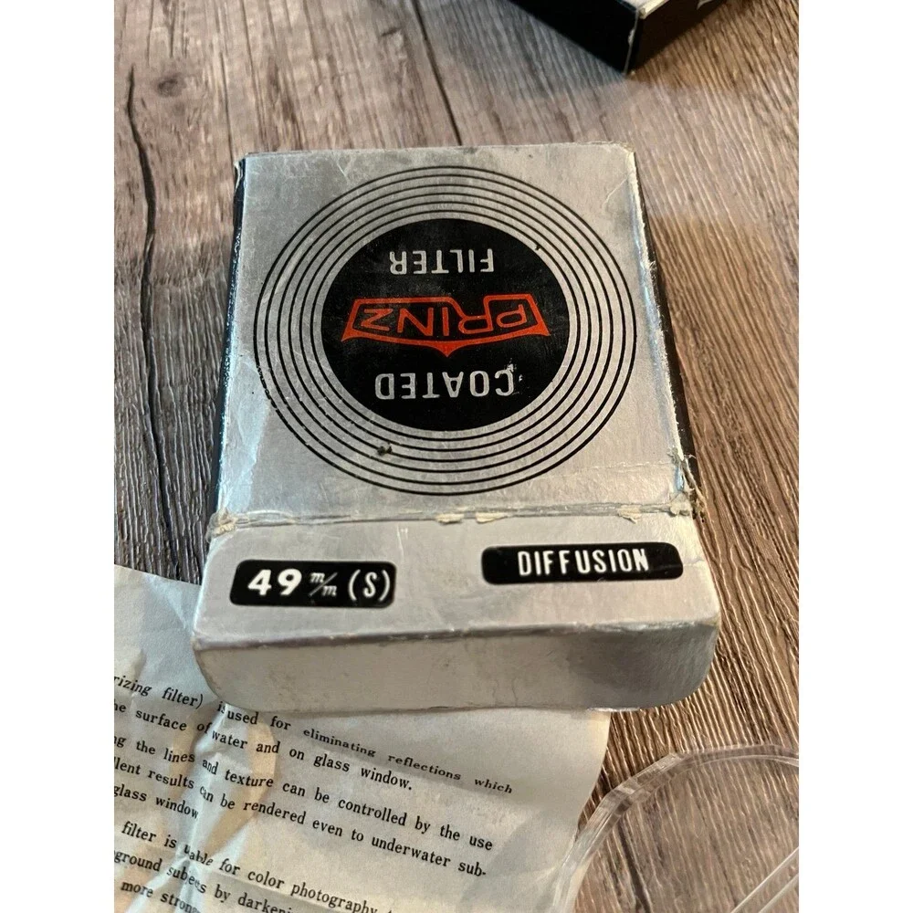 Vintage Prinz 49mm Glass Spot and Diffusion Filters Made in Japan